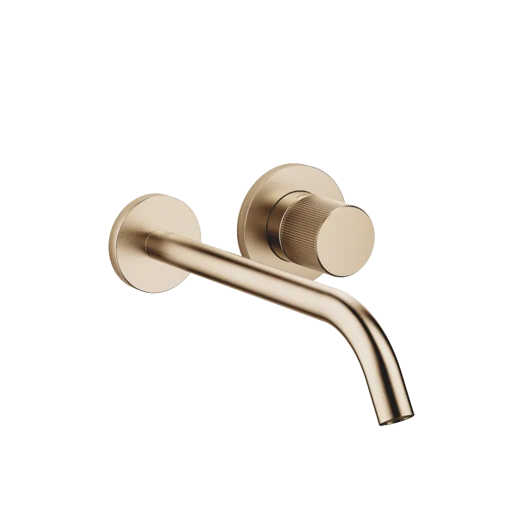 META META PURE Wall-mounted single-lever basin mixer without pop-up waste - Brushed Champagne (22kt Gold) - 36 861 664-46 0010