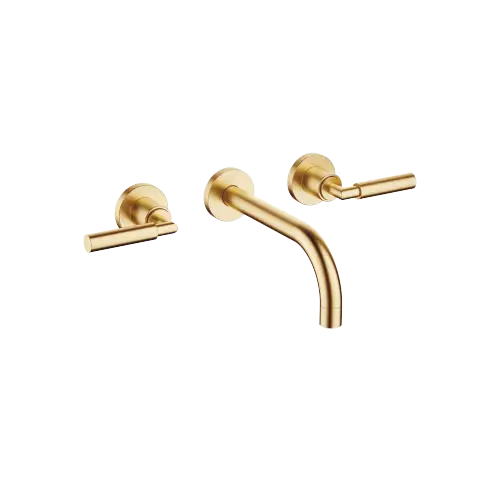 TARA Wall-mounted basin mixer without pop-up waste - Brushed Durabrass (23kt Gold) - 36 712 882-28
