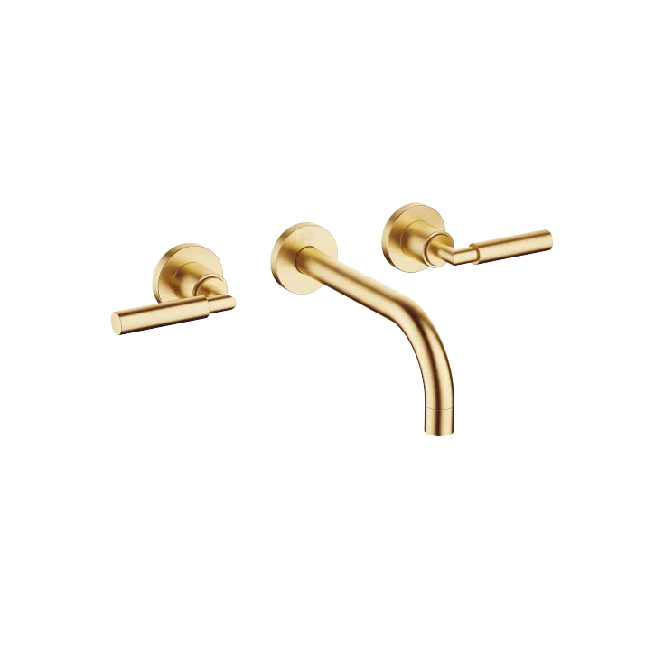 TARA Wall-mounted basin mixer without pop-up waste - Brushed Durabrass (23kt Gold) - 36 712 882-28