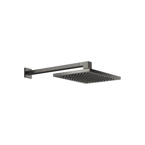Regenbrause mit Wandanbindung FlowReduce 300 x 240 mm - Dark Platinum gebürstet - 28 762 980-99