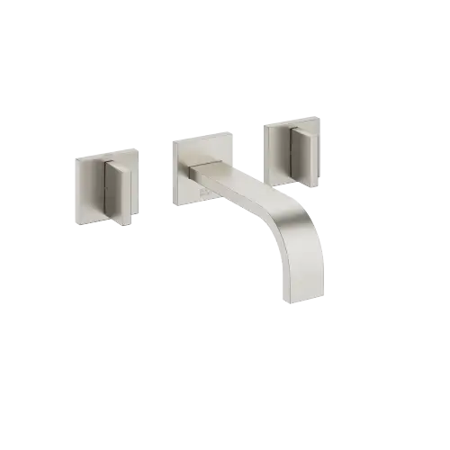 MEM Robinetterie murale pour lavabo sans garniture d’écoulement - Platine brossé - 36 707 782-06
