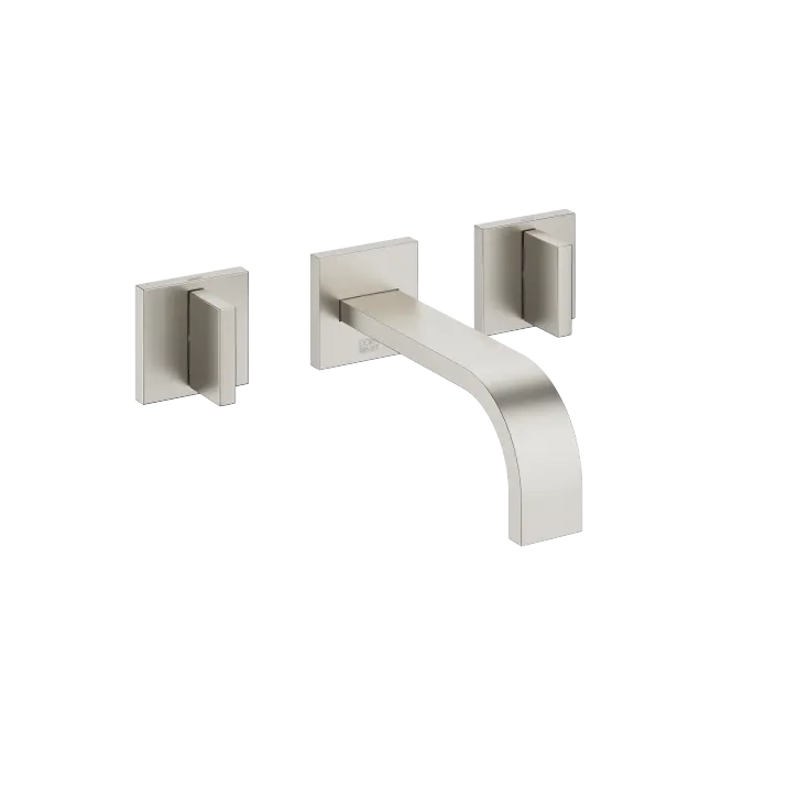 MEM Wall-mounted basin mixer without pop-up waste - Brushed Platinum - 36 707 782-06
