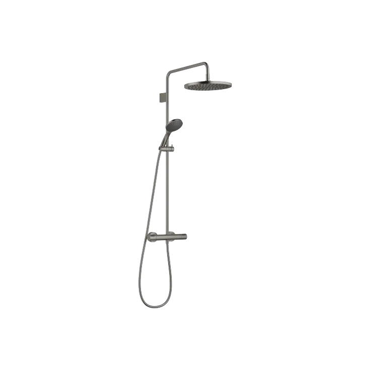 Colonne de douche avec thermostat de douche avec douchette à main - Dark Platinum brossé - 34 469 979-99