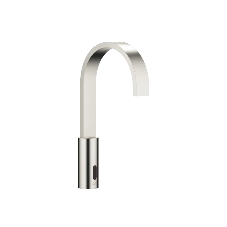 MEM Washstand fitting with electronic opening and closing function without pop-up waste - Brushed Platinum - 44 521 782-06 0010