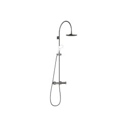 VAIA Shower pipe with shower thermostat without hand shower FlowReduce 220 mm - Dark Chrome - 34 464 809-19 0050