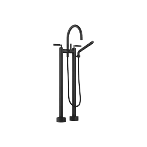 TARA Two-hole bath mixer for free-standing assembly with hand shower set - Matte Black - 25 943 882-33