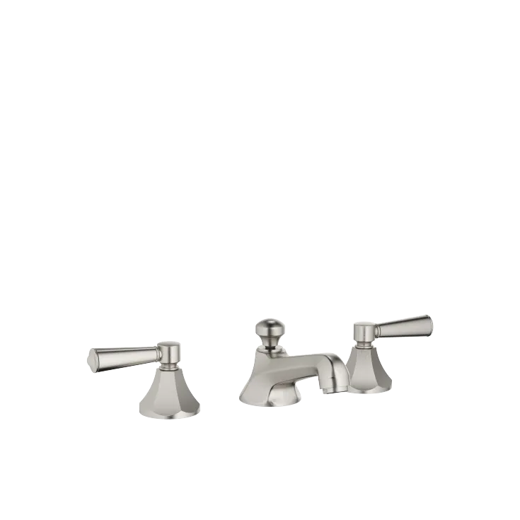 MADISON Three-hole basin mixer with pop-up waste - Brushed Platinum - Set containing 3 articles