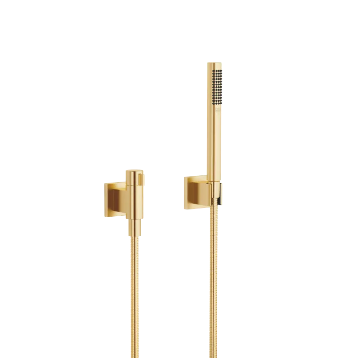 Hand shower set with individual rosettes with volume control - Brushed Durabrass (23kt Gold) - 27 809 985-28 0050