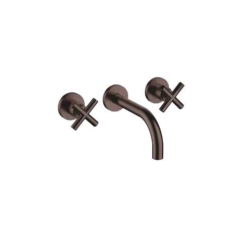 TARA Wall-mounted basin mixer without pop-up waste - Brushed Dark Bronze (PVD) - 36 707 892-43