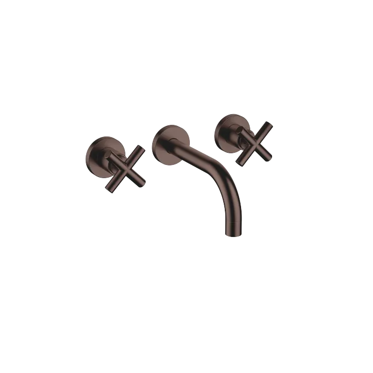 TARA Wall-mounted basin mixer without pop-up waste - Brushed Dark Bronze (PVD) - 36 707 892-43