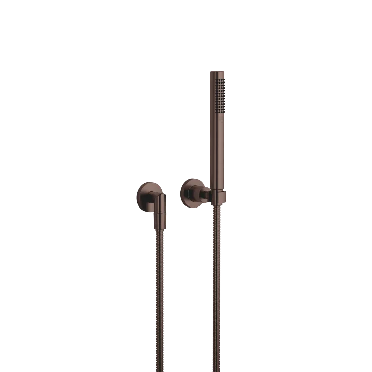 TARA Hand shower set with individual rosettes FlowReduce - Brushed Dark Bronze (PVD) - 27 802 892-43 0010