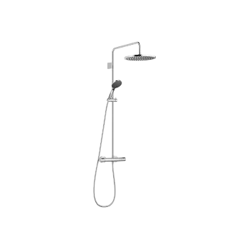 EDITION PRO Chrome : Shower pipe with shower thermostat with hand shower set