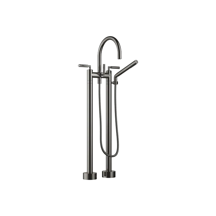 TARA Two-hole bath mixer for free-standing assembly with hand shower set - Dark Chrome - 25 943 882-19 0050