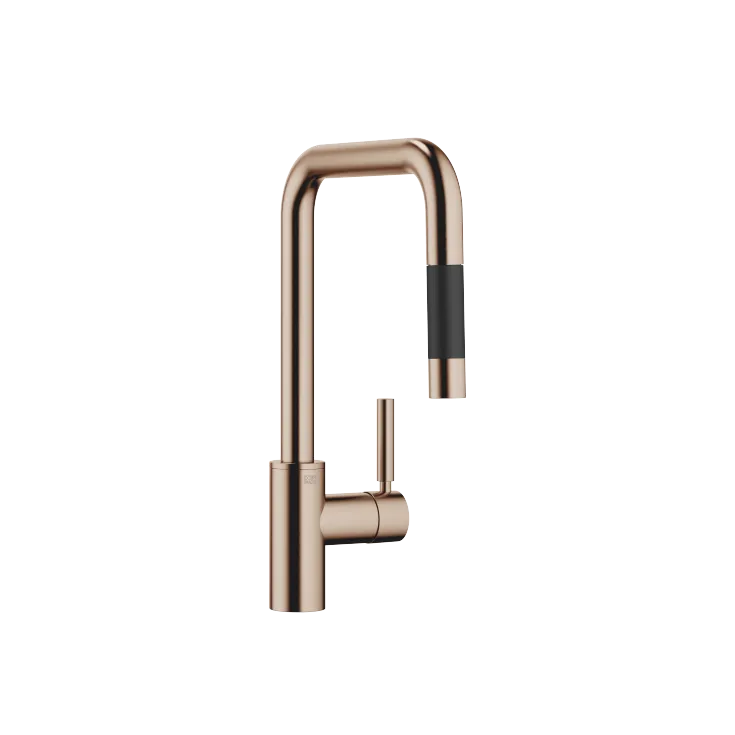 META SQUARE Mitigeur monocommande Pull-down avec fonction douchette - Bronze brossé - 33 870 861-42 0010