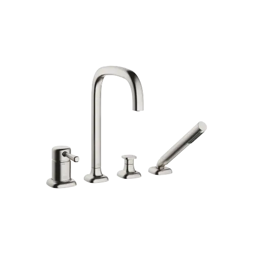 COYA Bath shower set for bath rim or tile edge installation - Brushed Platinum - 27 632 404-06