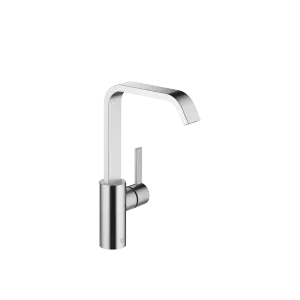 IMO Single-lever basin mixer with high spout without pop-up waste - Brushed Chrome - 33 526 671-93