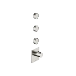 CYO xTOOL Modulo termostato con 3 rubinetti 1/2" - Platinato spazzolato - Set contenente 7 articoli