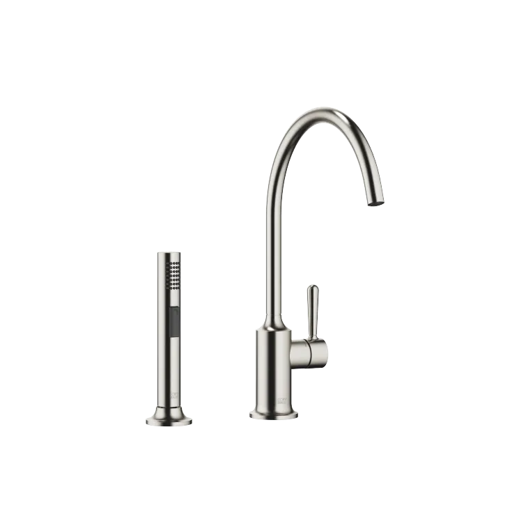 VAIA Monomando con rociador de cocina - Platino cepillado - Set que contiene 2 artículos