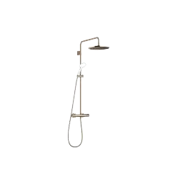 Showerpipe with shower thermostat without hand shower 300 mm - Champagne (22kt Gold) - 34 465 979-47 0050