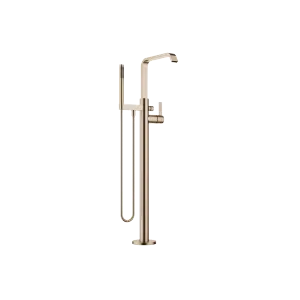 IMO Single-lever bath mixer with stand pipe for free-standing assembly with hand shower set - Brushed Light Gold - 25 863 671-27
