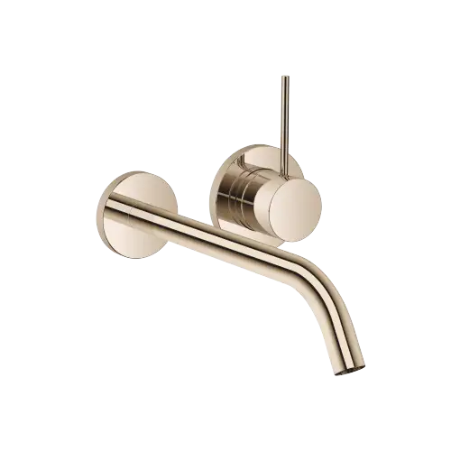 META META SLIM Wall-mounted single-lever basin mixer without pop-up waste - Light Gold (PVD) - 36 861 662-26