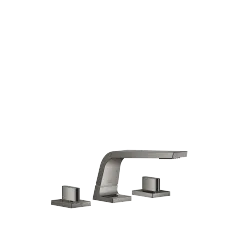 CL.1 Three-hole basin mixer without pop-up waste - Dark Chrome - Set containing 3 articles