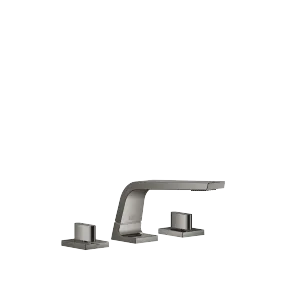 CL.1 Three-hole basin mixer without pop-up waste - Dark Chrome - Set containing 3 articles