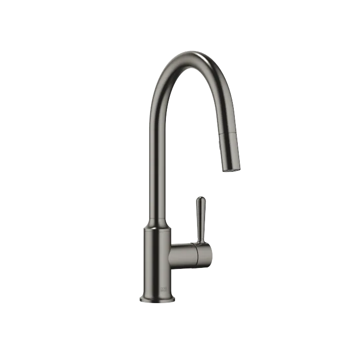 VAIA Single-lever mixer Pull-down with spray function - Brushed Dark Platinum - 33 870 809-99