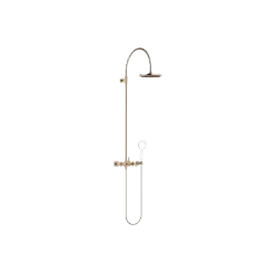 TARA Colonne de douche avec mélangeur de douche sans douchette FlowReduce 220 mm - Champagne brossé (Or 22cts) - 26 632 892-46