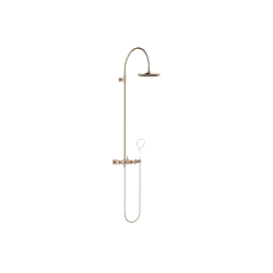 TARA Showerpipe con miscelatore doccia senza doccetta FlowReduce 220 mm - Champagne spazzolato (Oro 22k) - 26 632 892-46