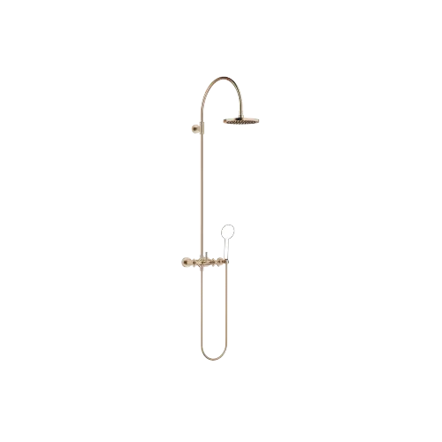 TARA Shower Pipe mit Brausebatterie ohne Handbrause FlowReduce 220 mm - Champagne gebürstet (22kt Gold) - 26 632 892-46