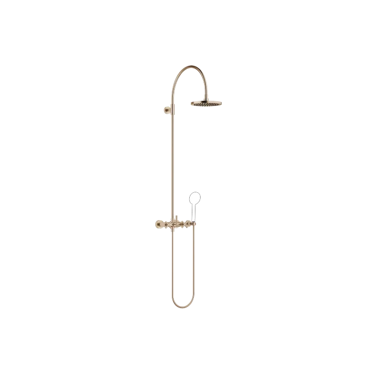 TARA Shower Pipe mit Brausebatterie ohne Handbrause FlowReduce 220 mm - Champagne gebürstet (22kt Gold) - 26 632 892-46