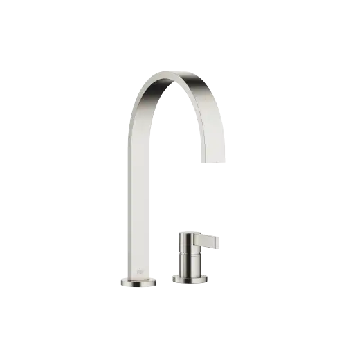 MEM Two-hole mixer with individual flanges - Brushed Platinum - 32 815 682-06 0010