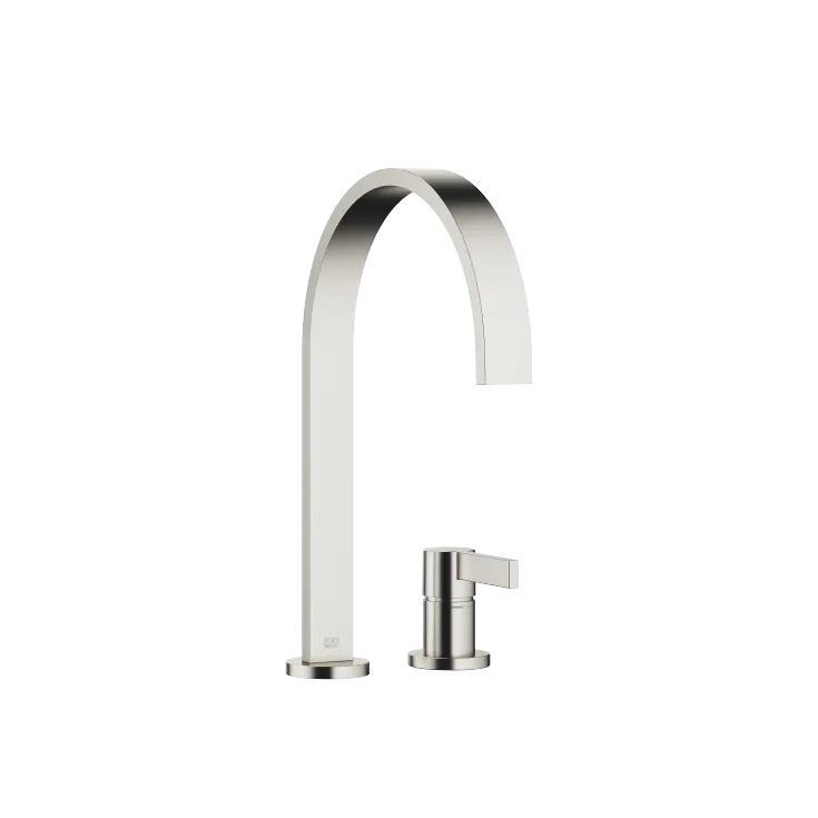 MEM Two-hole mixer with individual flanges - Brushed Platinum - 32 815 682-06 0010