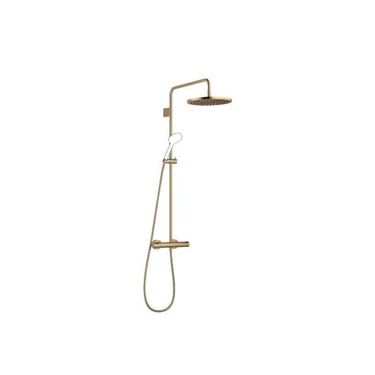 Batería de ducha con termostato de ducha sin ducha de mano - Dark Brass cepillado - 34 465 979-39
