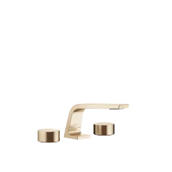 CL.1 Three-hole basin mixer without pop-up waste - Brushed Champagne (22kt Gold) - Set containing 3 articles