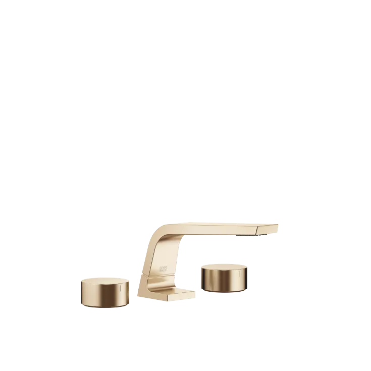 CL.1 Three-hole basin mixer without pop-up waste - Brushed Champagne (22kt Gold) - Set containing 3 articles