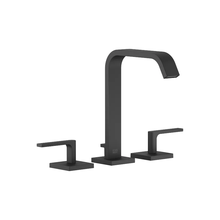 IMO Three-hole basin mixer with pop-up waste - Matte Black - 20 713 671-33