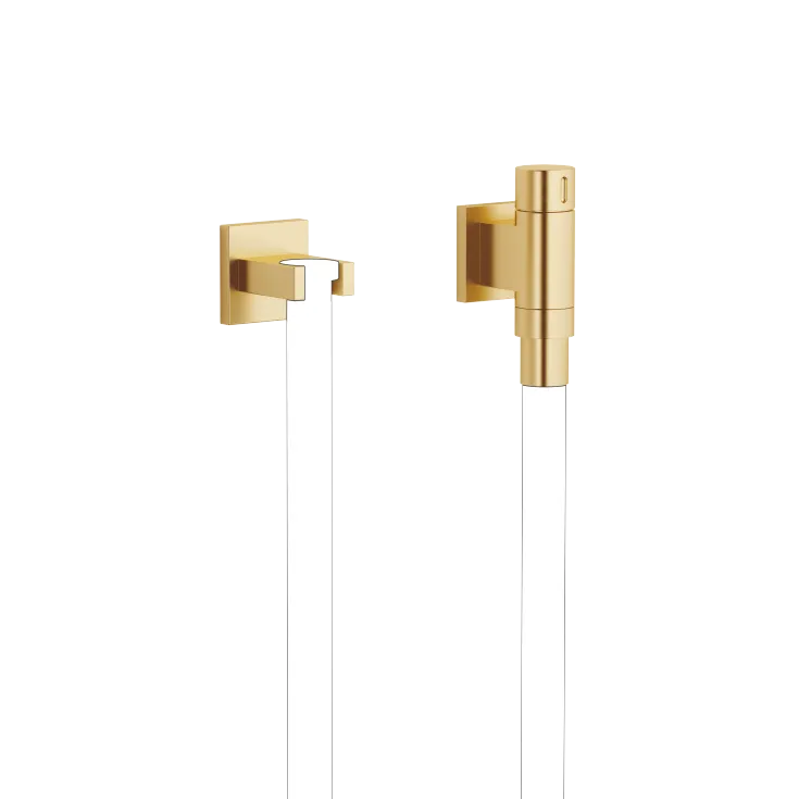 WATER TUBE Kneipp wall elbow with hose bracket with individual flanges FlowReduce - Brushed Durabrass (23kt Gold) - 27 841 979-28