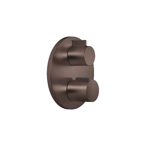 Termostato incasso con regolazione di portata dell'acqua ad una via - Dark Bronze spazzolato (PVD) - 36 425 970-43
