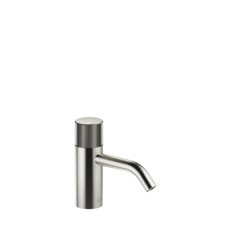 META Single-lever mixer without Washstand waste Platinum faucets: basin Brushed pop-up PURE META