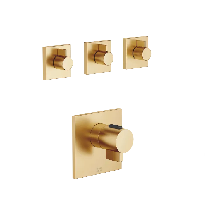 SYMETRICS xTOOL Thermostat module - Brushed Durabrass (23kt Gold) - Set containing 4 articles