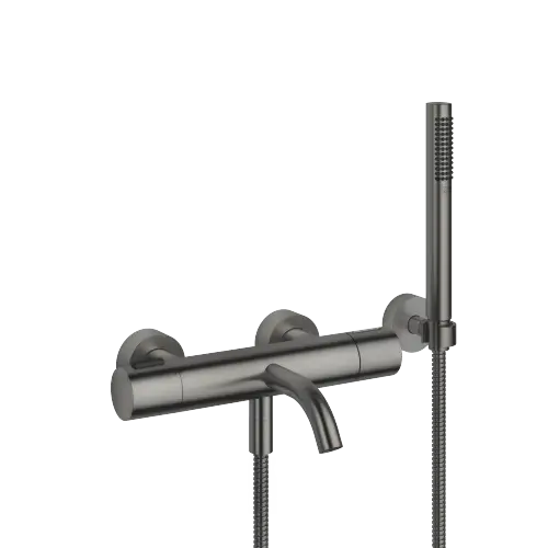 META Termostato vasca per montaggio a muro con doccetta e flessibile - Dark Platinum spazzolato - 34 234 979-99