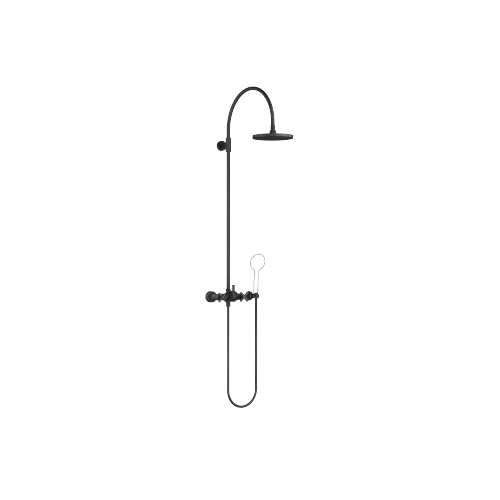 TARA Showerpipe with shower mixer without hand shower 220 mm - Matte Black - 26 632 892-33 0050