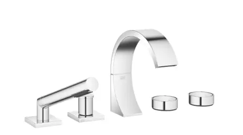CYO Five-hole bath mixer for bath rim or tile edge installation - Chrome - Set containing 2 articles