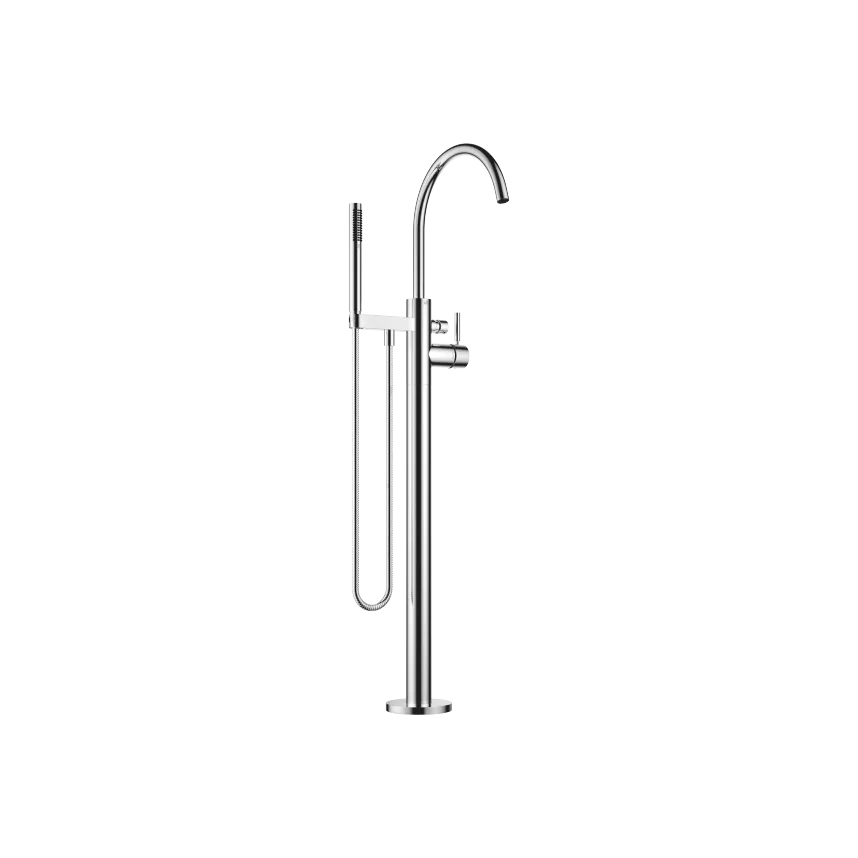 Single-lever bath mixer with stand pipe for free-standing assembly with hand shower set - Chrome - 25 863 661-00