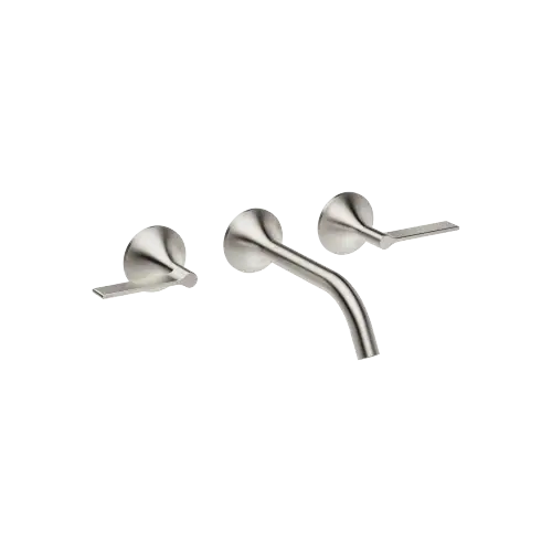VAIA Wall-mounted basin mixer without pop-up waste - Brushed Platinum - 36 712 819-06 0010