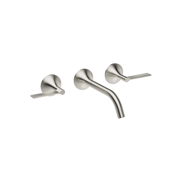VAIA Wall-mounted three-hole lavatory mixer without drain - Brushed Platinum - 36 712 819-06 0010