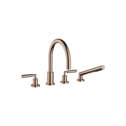 TARA Bath shower set for bath rim or tile edge installation - Brushed Bronze (PVD) - 27 512 882-42