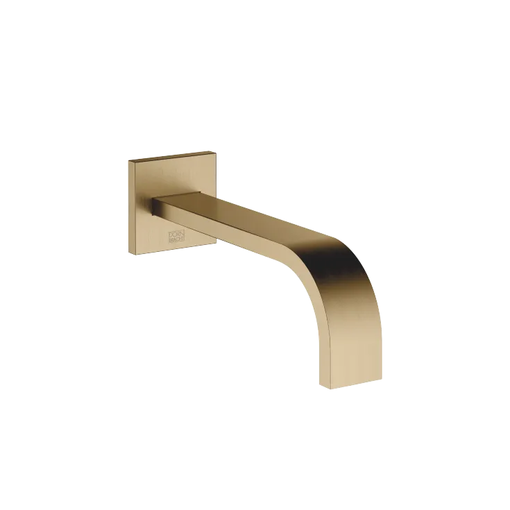 MEM Wall-mounted basin spout without pop-up waste - Brushed Dark Brass - 13 800 782-39